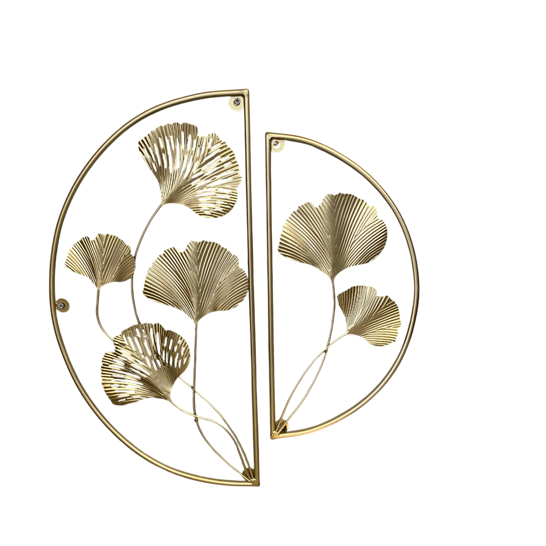 Metallic Leaf Wall Decorative Piece