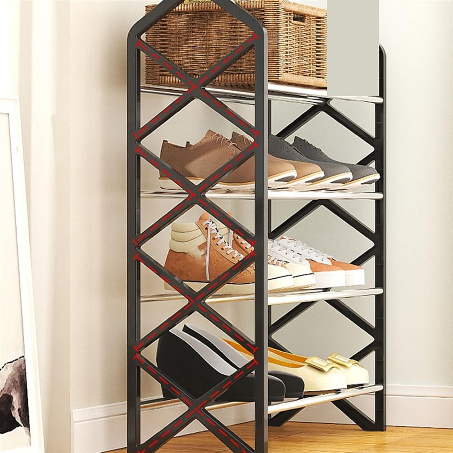 4 Layer Diamond Shoe Rack