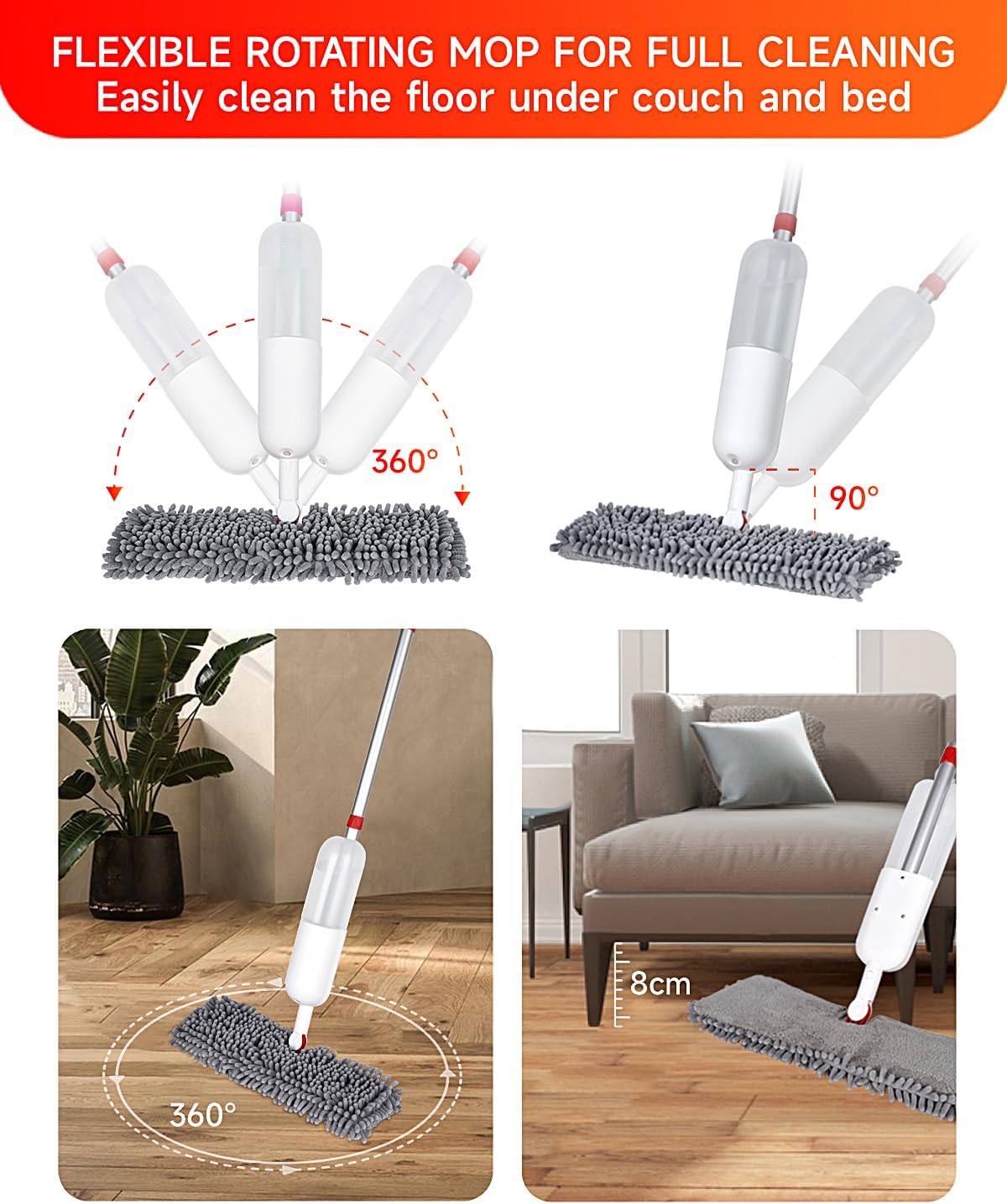 Water Spray Mop for Floor Cleaning