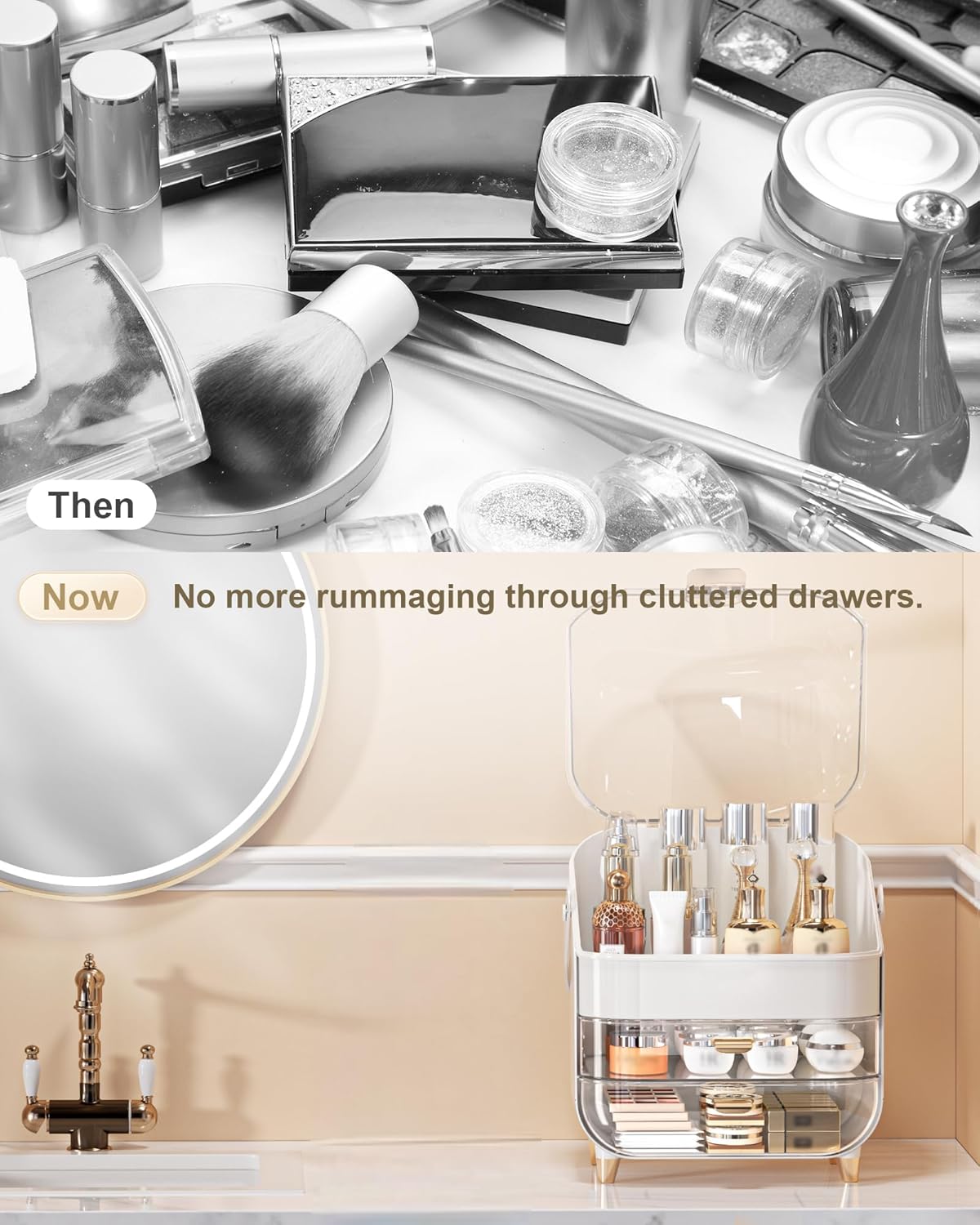 Premium Dustproof Makeup Organizer with Drawers