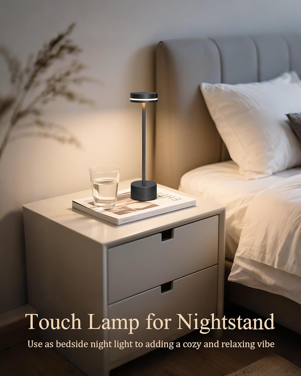 Luxury Metal Table Lamp - Modern Touch Control LED Design