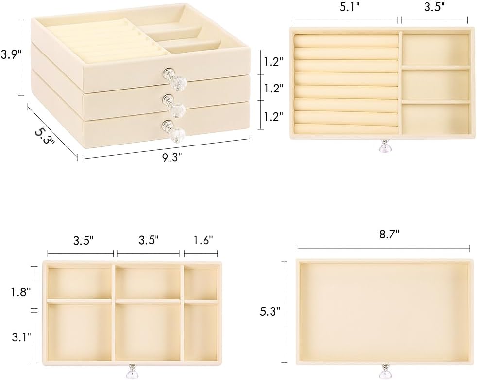 3-Drawer Acrylic Jewellery Organzier