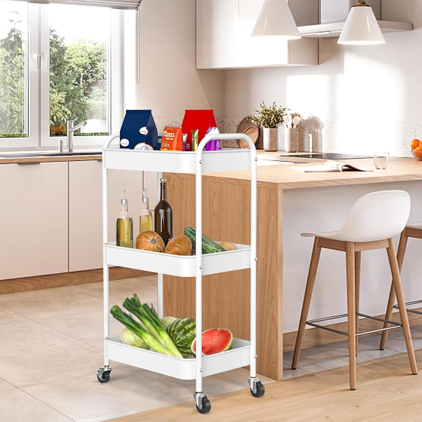 3-Tier Kitchen Storage Trolley