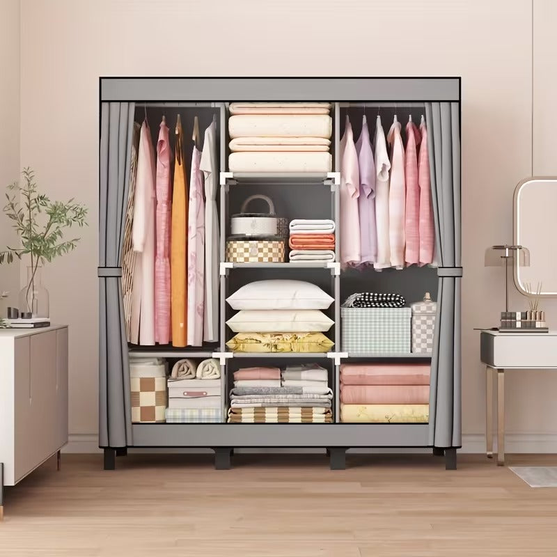 2-Door Foldable Wardrobe - Portable Closet Organizers