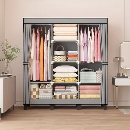 2-Door Foldable Wardrobe - Portable Closet Organizers