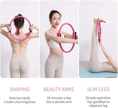 Pilates Ring Yoga Magic Circle – Dual Grip Resistance Ring for Home Workout