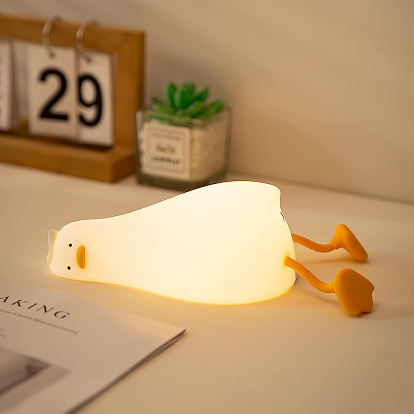 Night Light Cute Duck Silicone Lamp