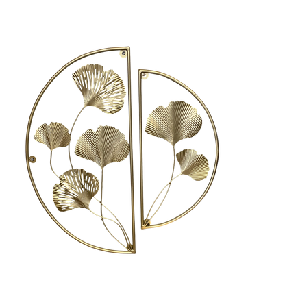 Metallic Leaf Wall Decorative Piece