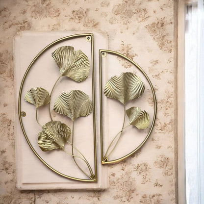 Metallic Leaf Wall Decorative Piece