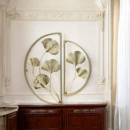Metallic Leaf Wall Decorative Piece