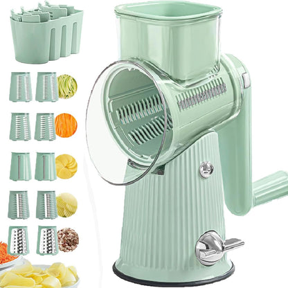 Manual Tabletop Drum Grater & Vegetable Slicer