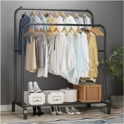 Metal Clothing Rack Double Pole