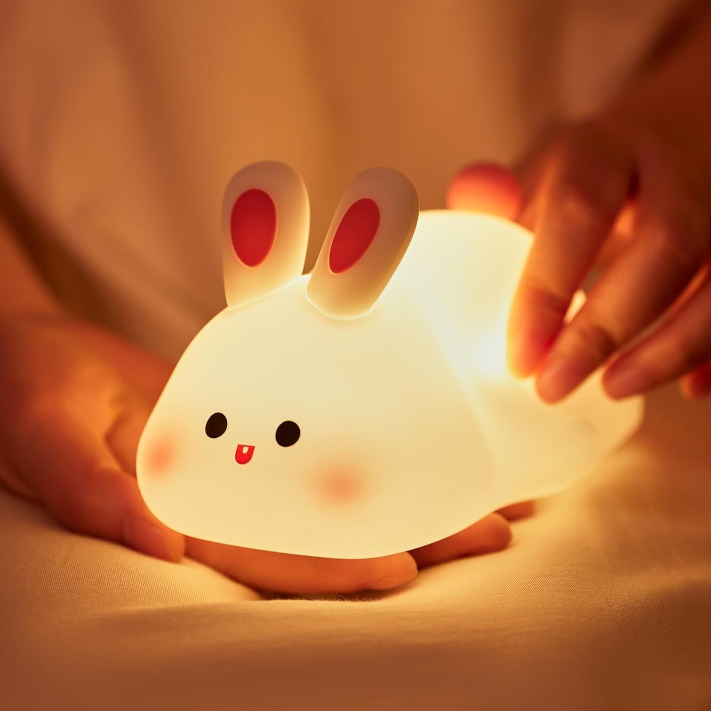 Night Light Cute Rabbit Silicone Lamp