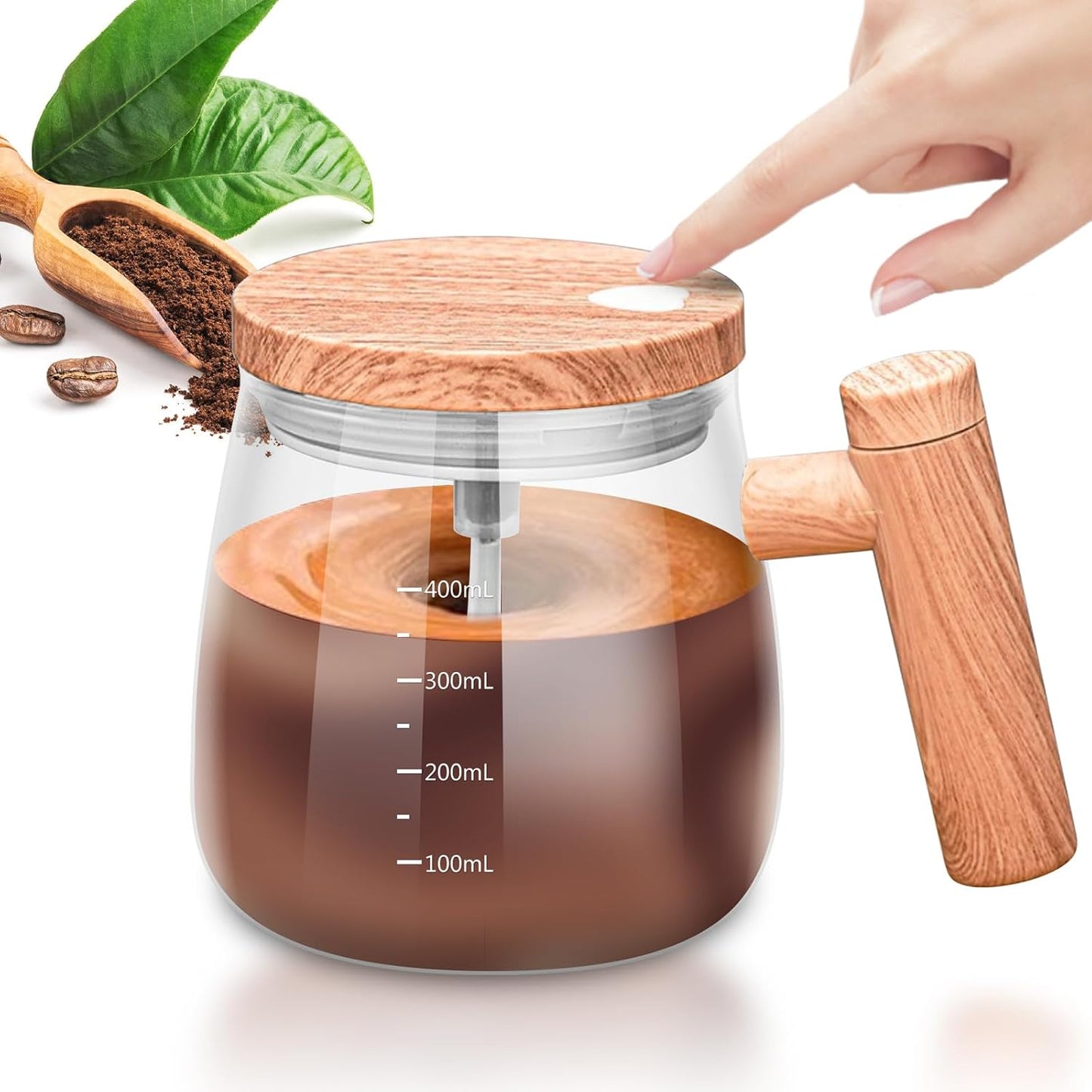 400ml Self Stirring Mug with Lid - Electric Mixing Cup