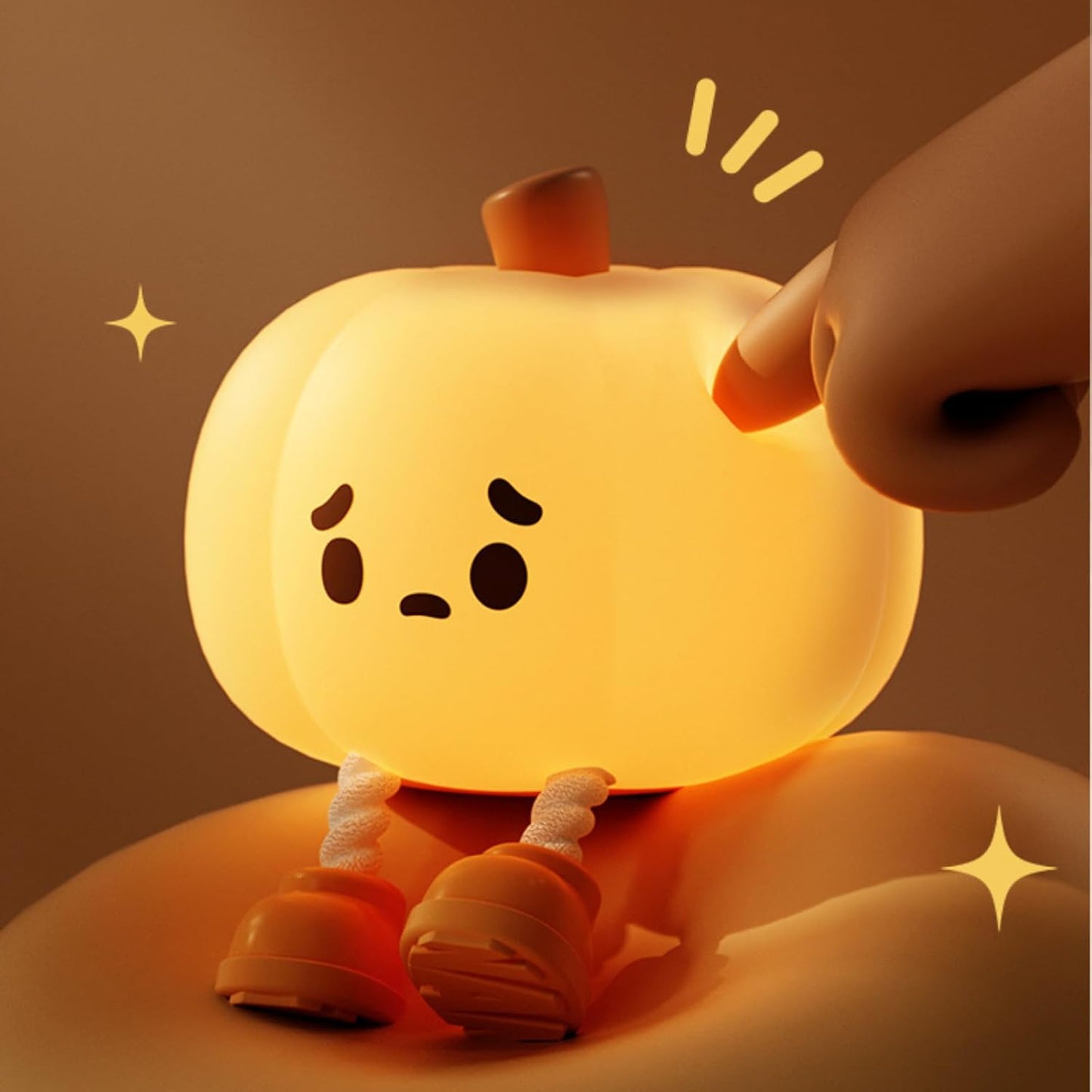 Night Light Cute Pumpkin Silicone Lamp
