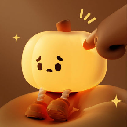 Night Light Cute Pumpkin Silicone Lamp