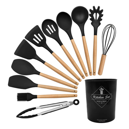 12 Piece Silicone Spoon Set