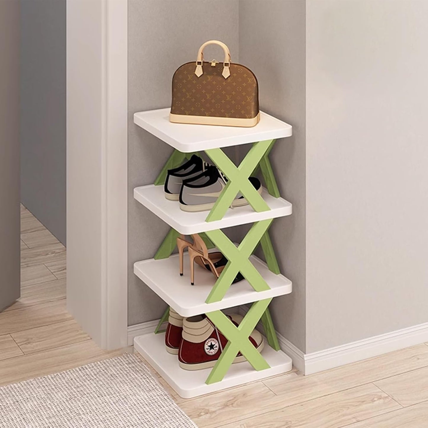 X Shape Shoe Rack