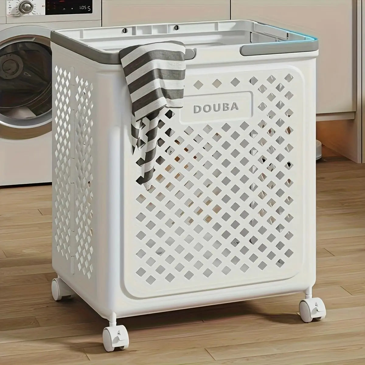Foldable Laundary Basket with Wheels