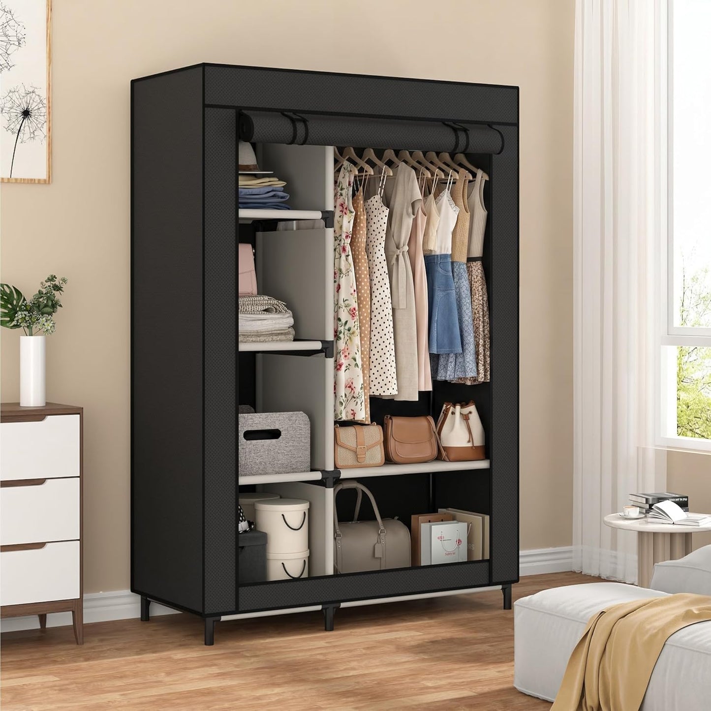 2-Door Foldable Wardrobe - Portable Closet Organizers