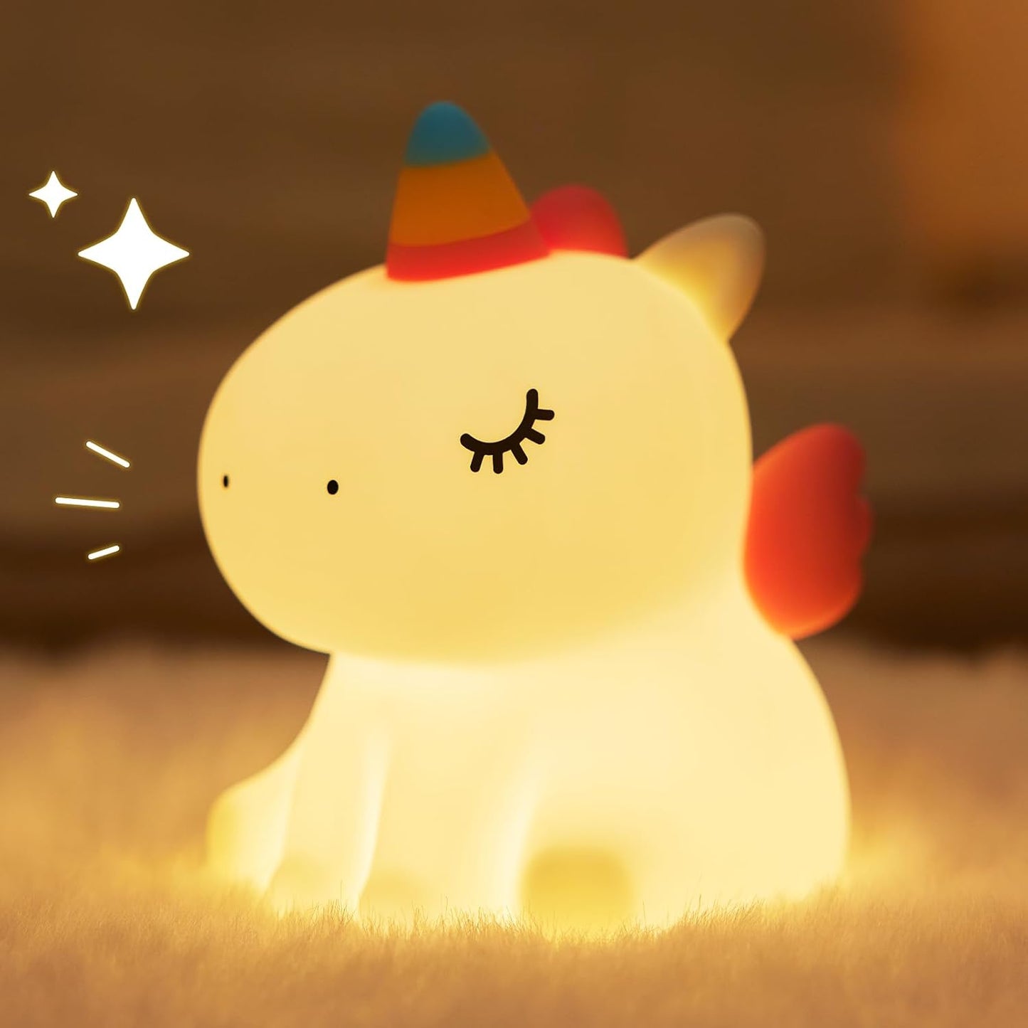 Night Light Cute Unicorn Silicone Lamp