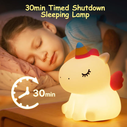 Night Light Cute Unicorn Silicone Lamp