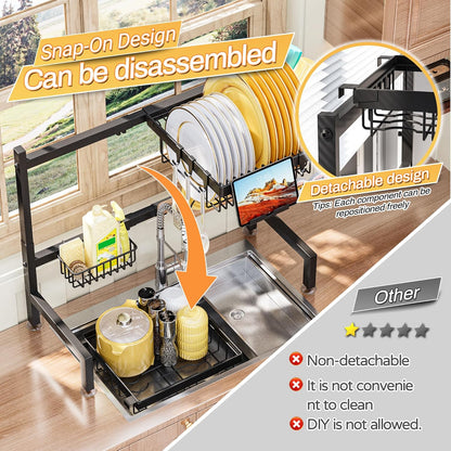 Over The Sink Dish Rack with Kitchen Organization