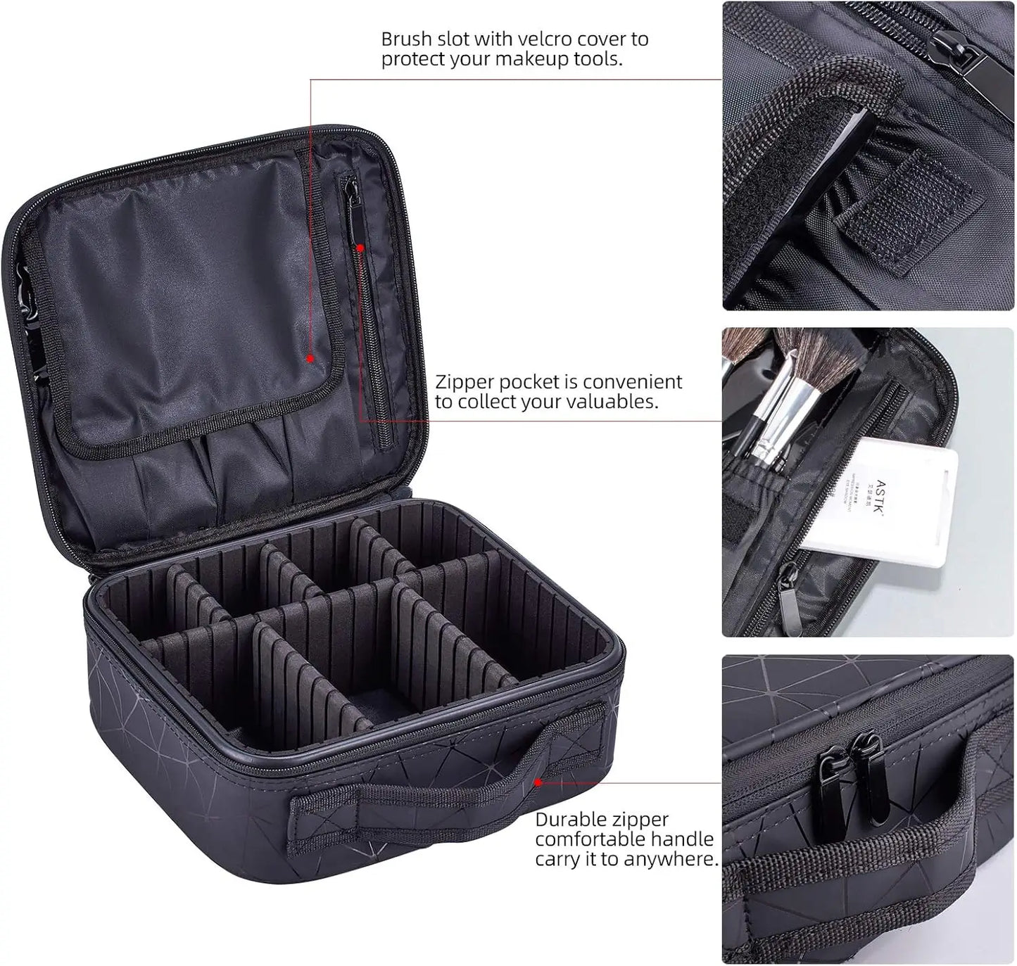 Diamond Cut Cosmetics Bag For Makeup