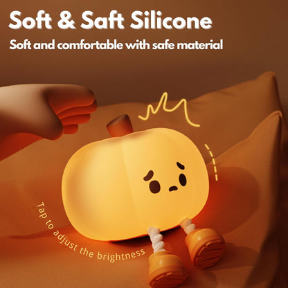 Night Light Cute Pumpkin Silicone Lamp