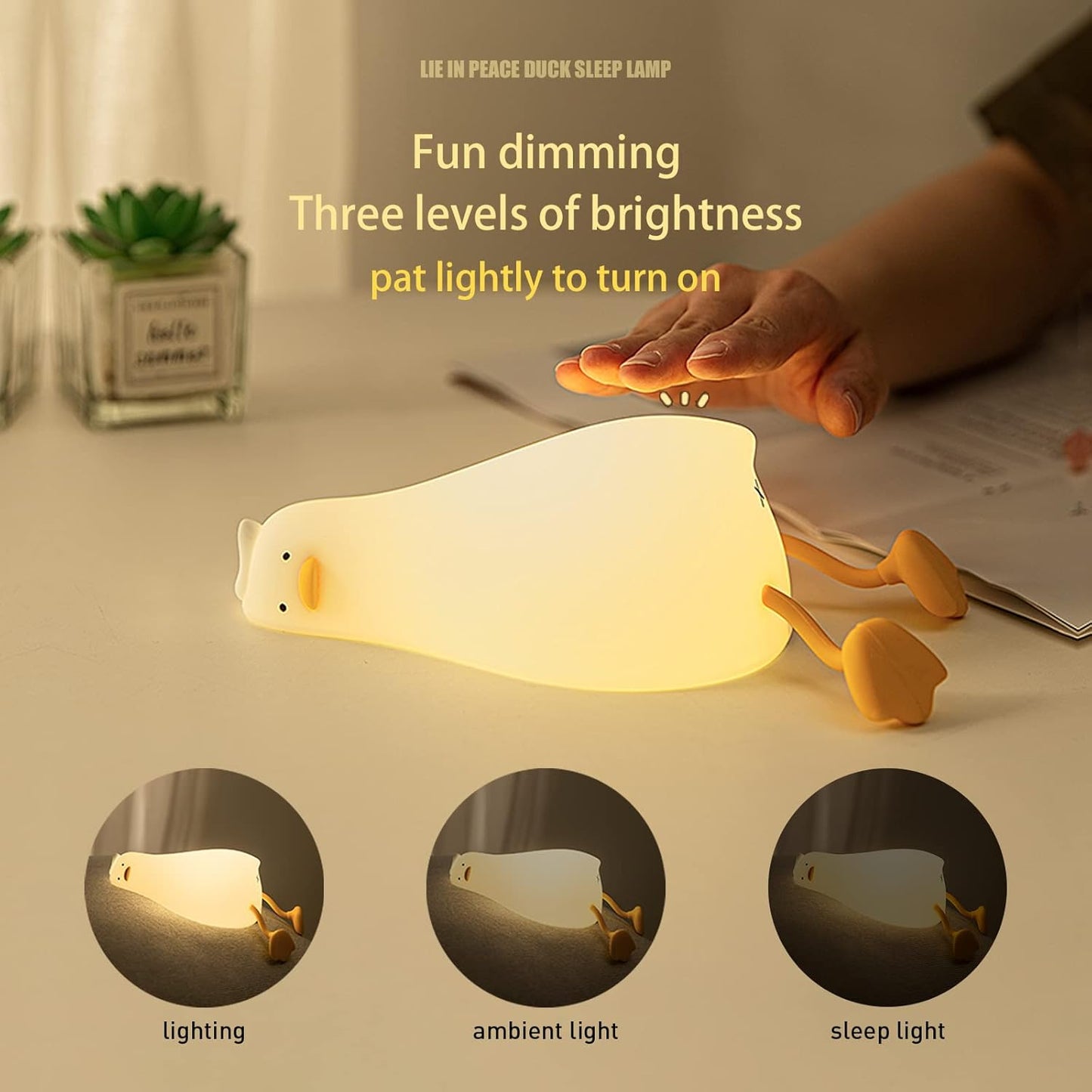 Night Light Cute Duck Silicone Lamp
