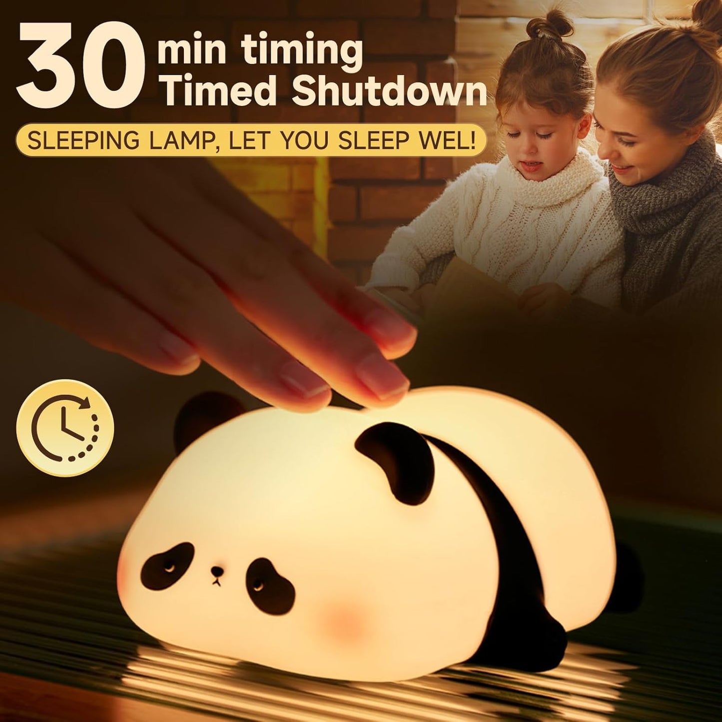 Night Light Cute Panda Silicon Lamp