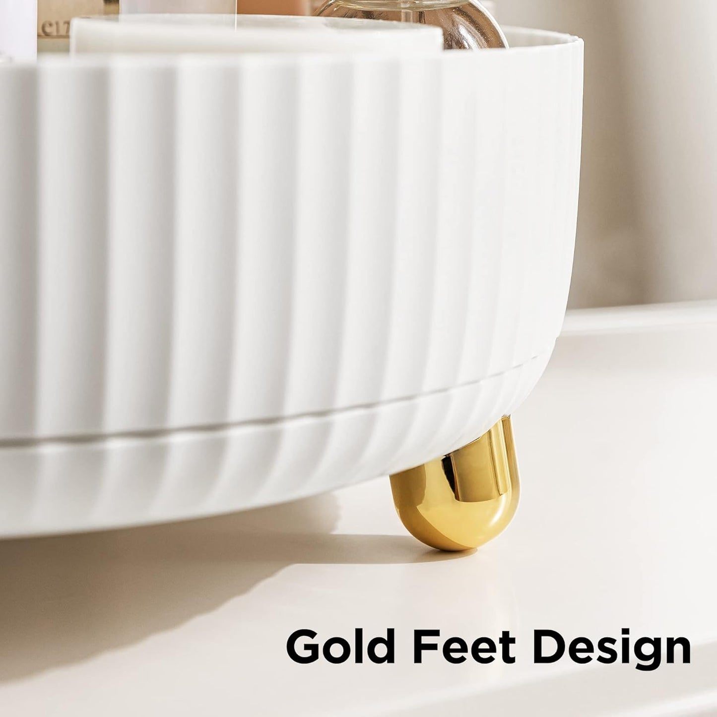 360° Rotating Luxury Cosmetic Partition Organizer Tray