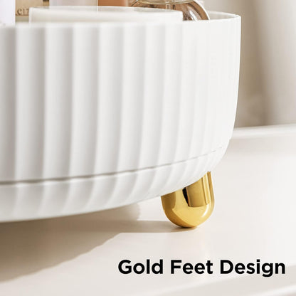 360° Rotating Luxury Cosmetic Partition Organizer Tray