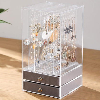 Transparent Acrylic Jewelry Organizer Box with Drawers