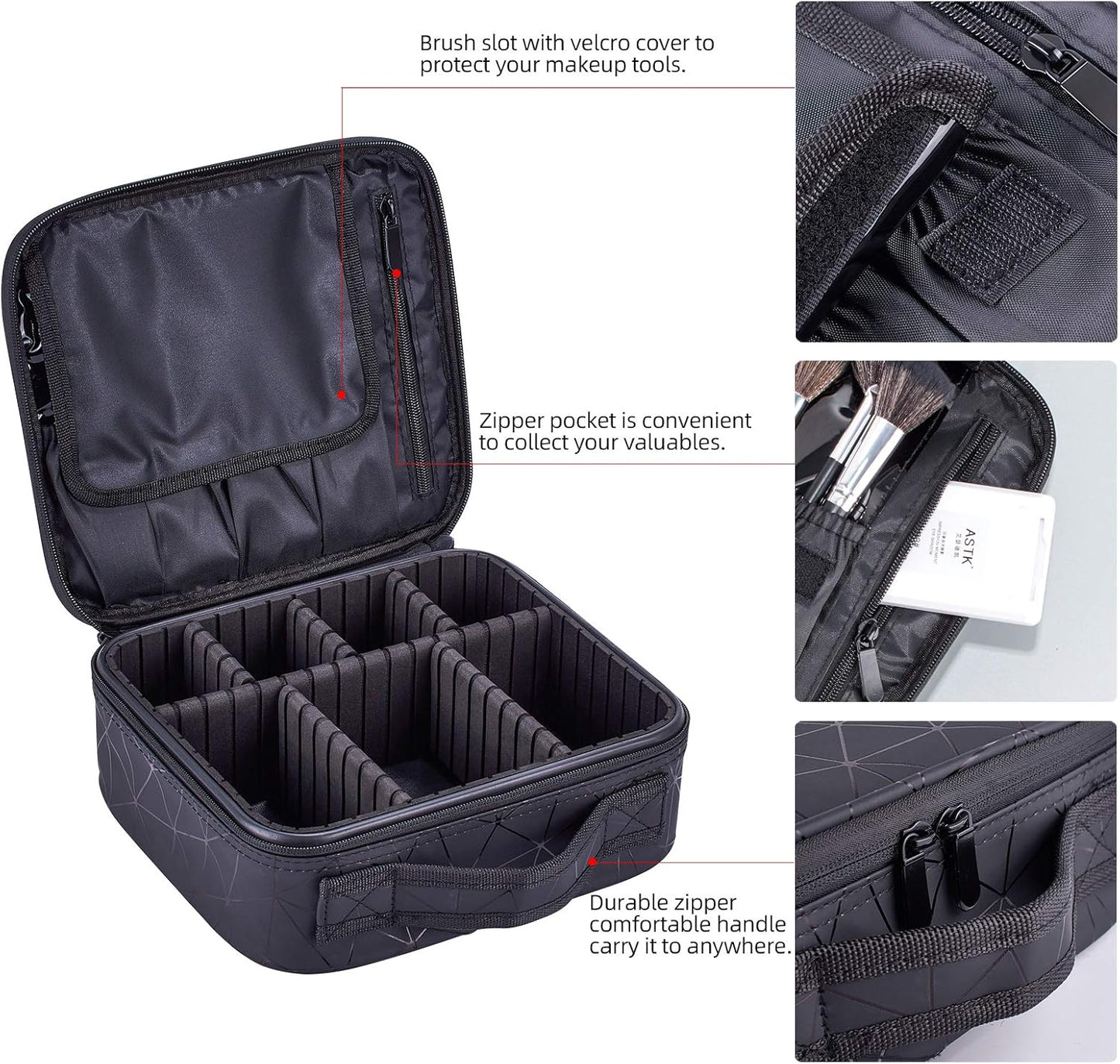 Diamond Cut Cosmetics Bag For Makeup