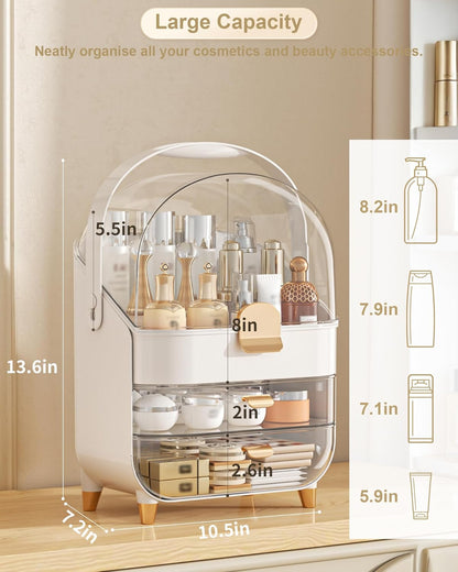 Premium Dustproof Makeup Organizer with Drawers