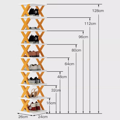 X Shape Shoe Rack
