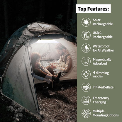 Inflatable Solar Rechargeable LED Camping Light
