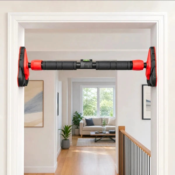 200kg Adjustable Doorway Pull Up Bar – Heavy Duty Home Gym Exercise & Chin Up Bar for Kids & Adults