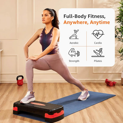 Adjustable Aerobic Stepper – Non-Slip Fitness Step Platform for Home Gym