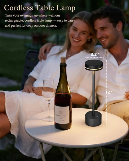Luxury Metal Table Lamp - Modern Touch Control LED Design