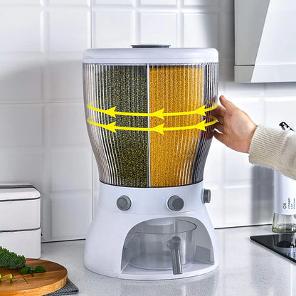 4-Grid Grain Food Storage Dispenser