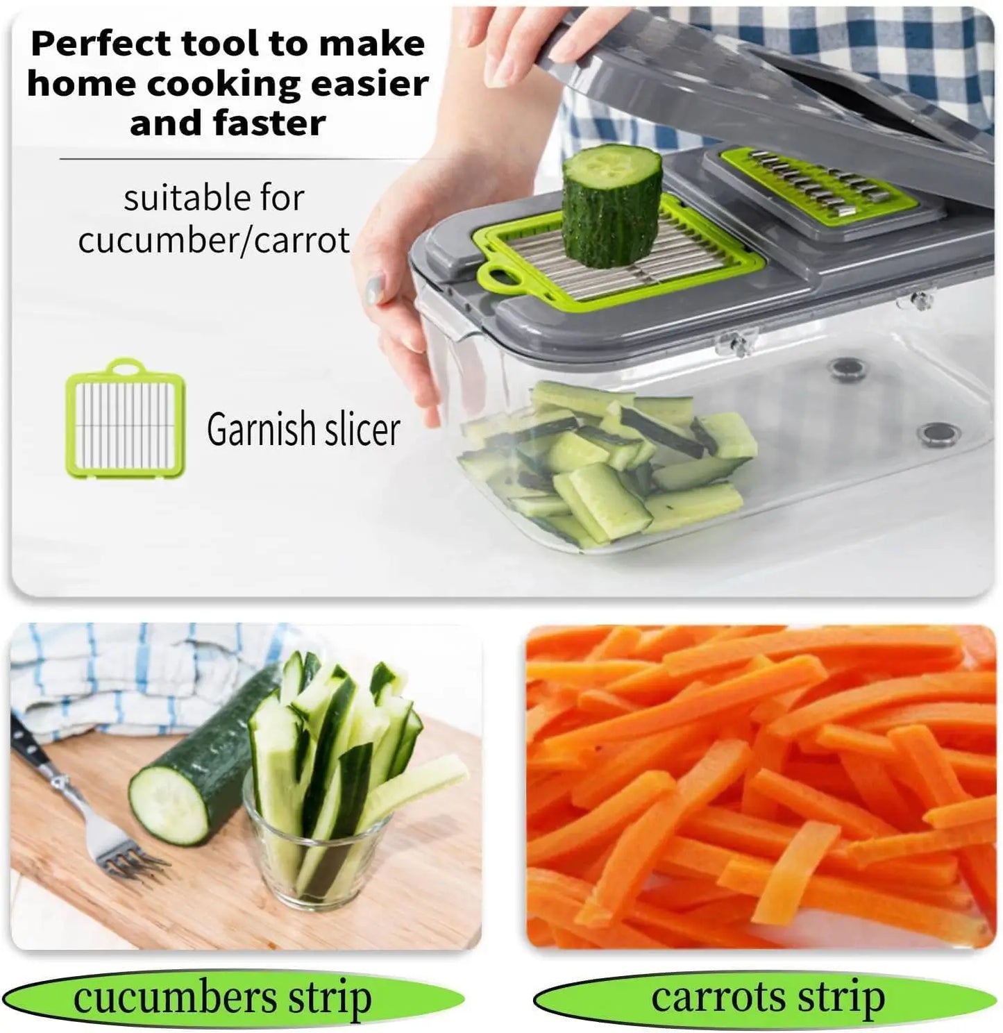 22-in-1 Vegetable Cutter with Container