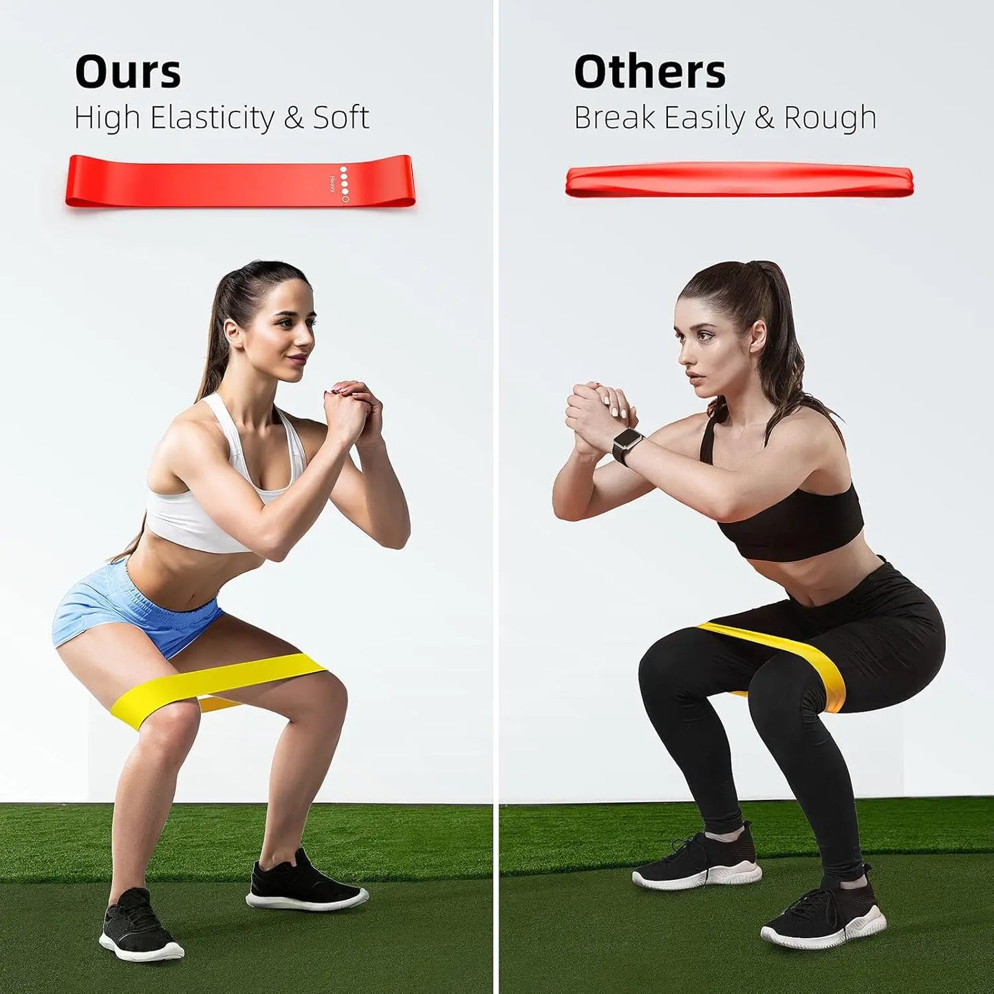 Resistance Loop Bands Set of 5 – Premium Elastic Exercise Bands for Home Workout
