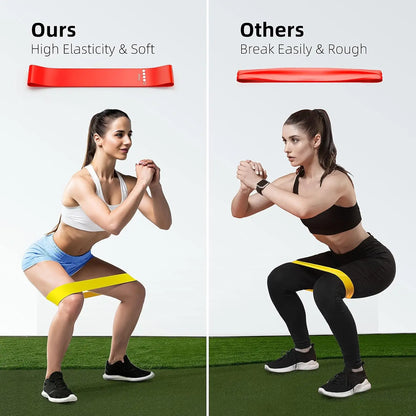 Resistance Loop Bands Set of 5 – Premium Elastic Exercise Bands for Home Workout