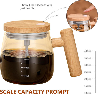400ml Self Stirring Mug with Lid - Electric Mixing Cup