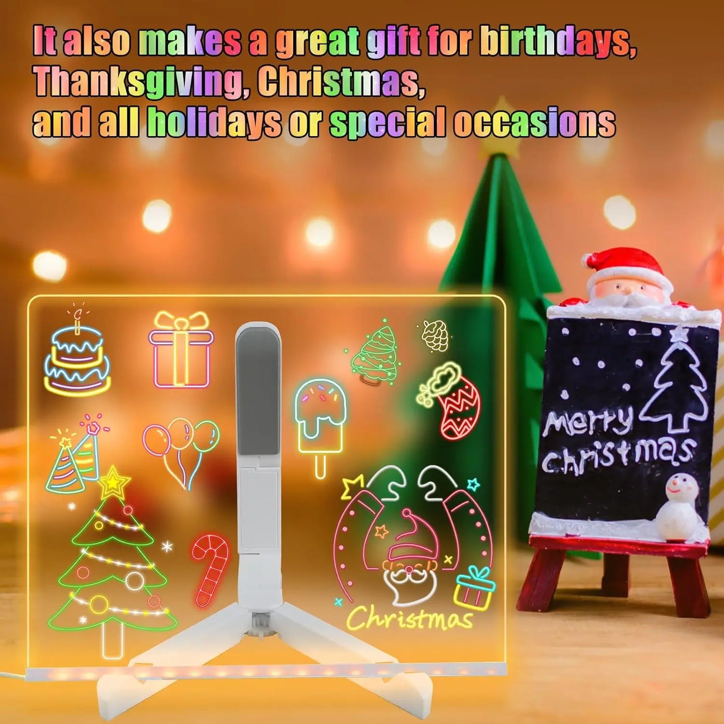 Acrylic LED Writing and Drawing Board with 7 Colour Pen