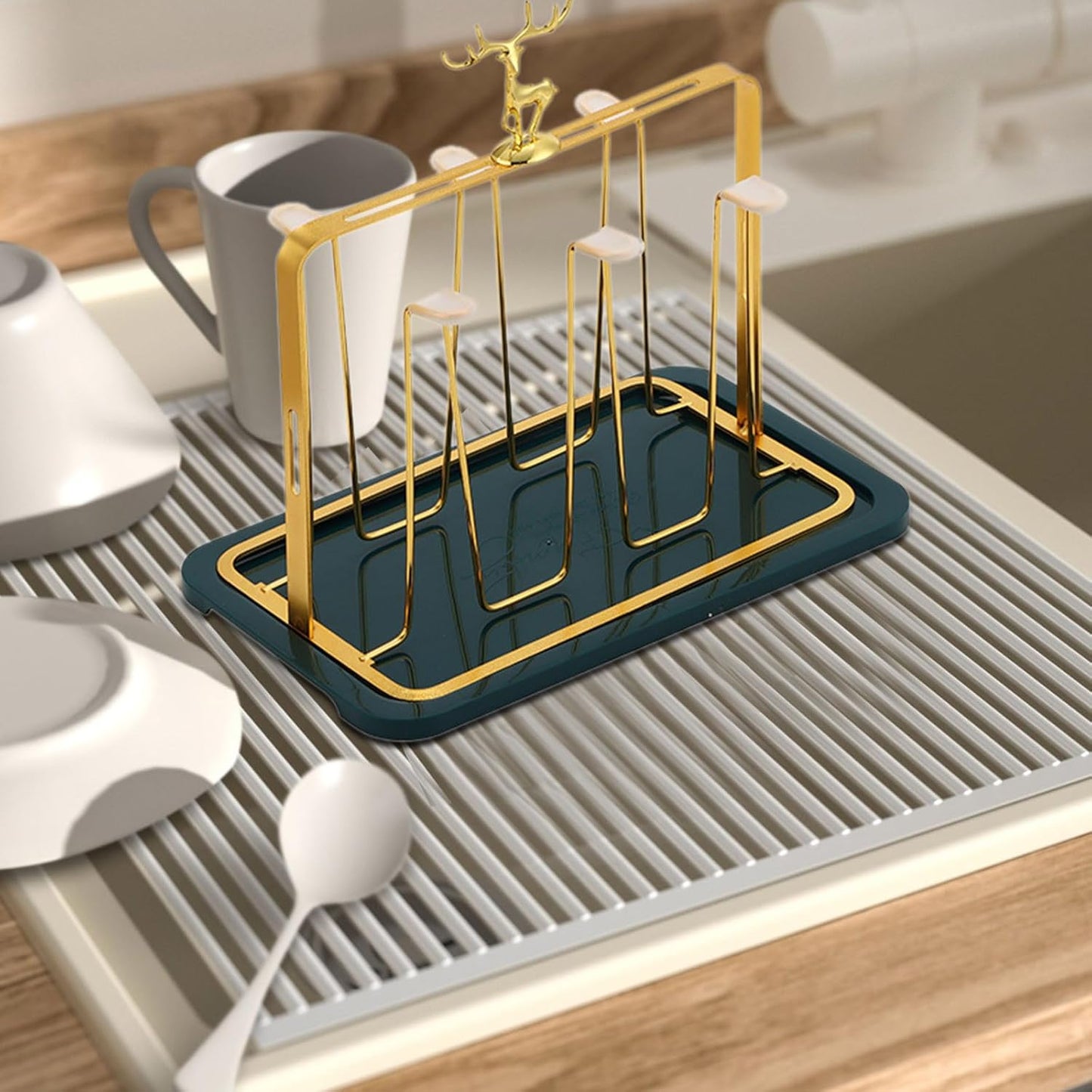 Deer Glass Storage Rack