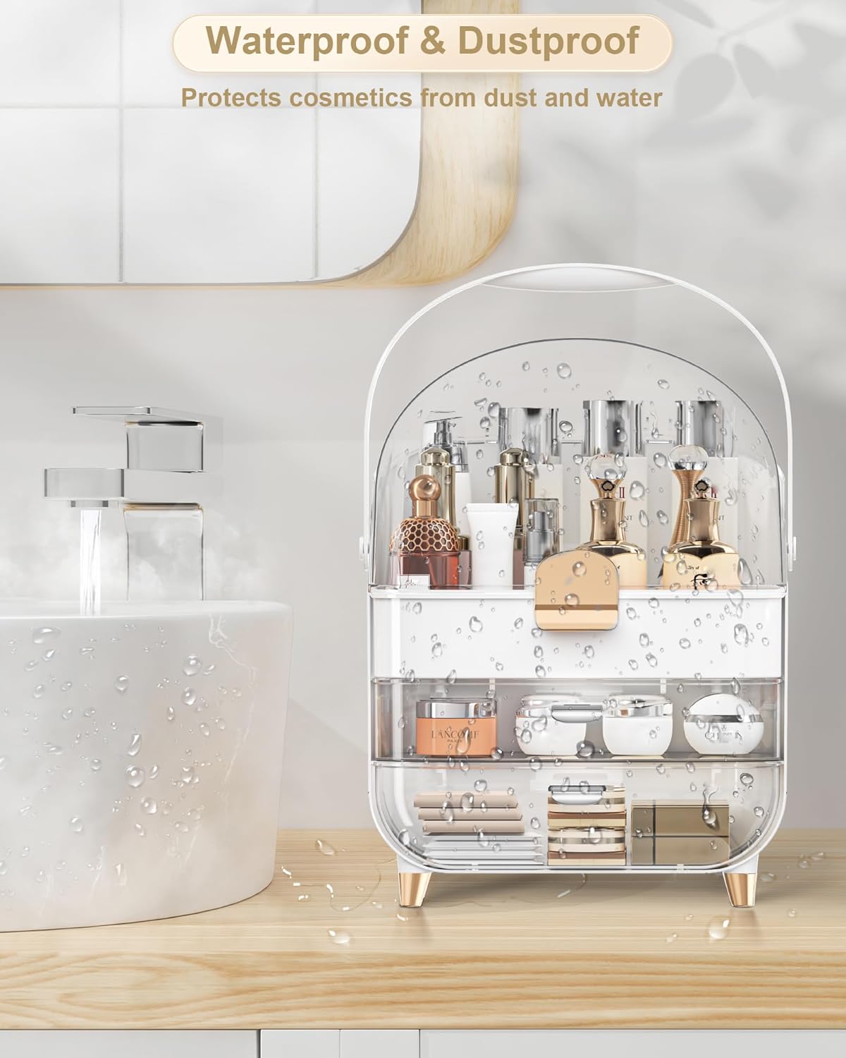 Premium Dustproof Makeup Organizer with Drawers