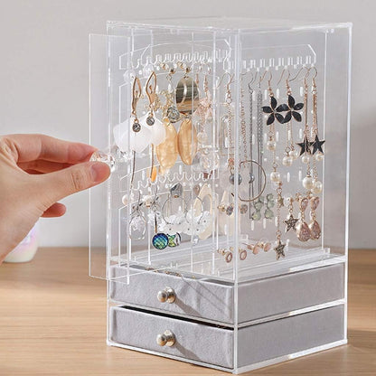 Transparent Acrylic Jewelry Organizer Box with Drawers